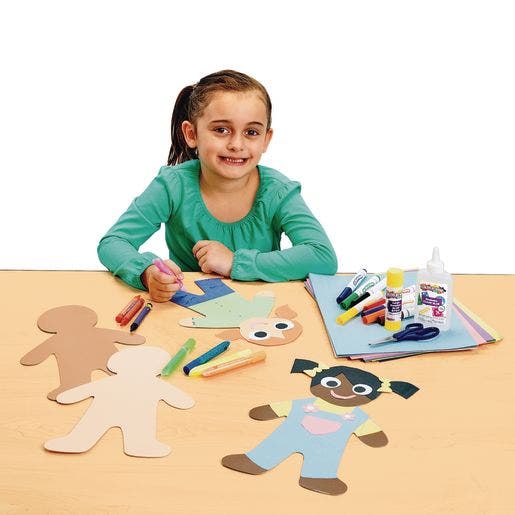 Multicultural Big People Shapes Set of 24