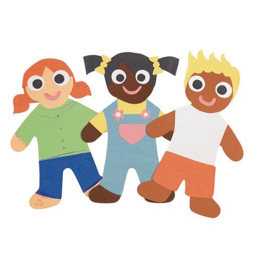 Multicultural Big People Shapes Set of 24