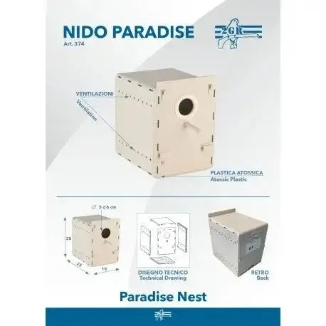 Nid "Paradise" pour perruches2GR - BIRD SHOP ORNITHOLOGIE LUXEMBOURG S.A.R.L-S