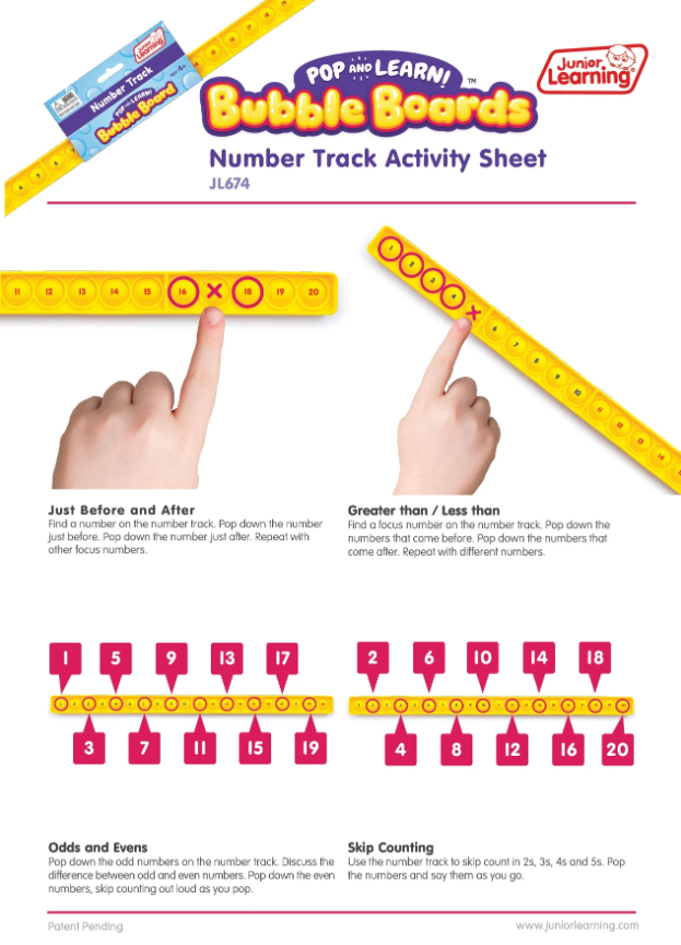 Number Track Bubble Board