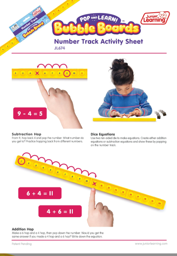 Number Track Bubble Board
