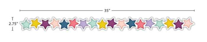 Oh Happy Day Stars Die-Cut Border Trim