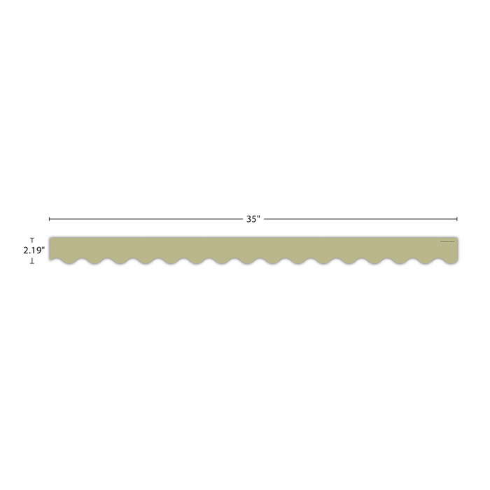 Olive Green Scalloped Border Trim