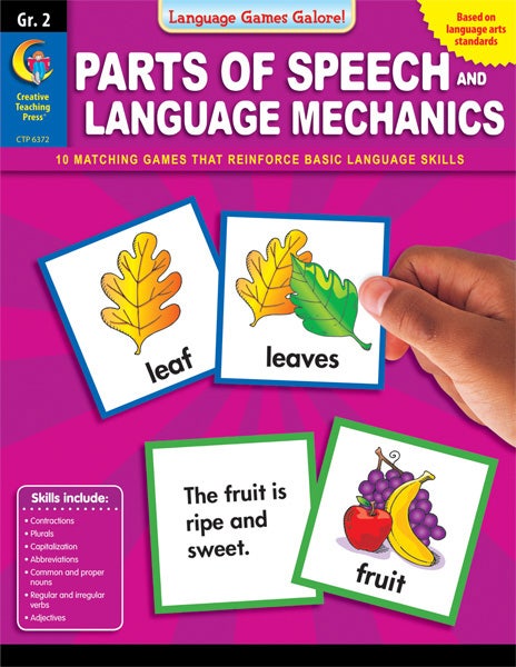Parts Of Speech And Language Mechanics Language Games Galore