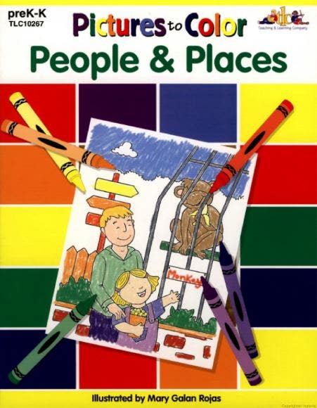 Pictures to Color: People Ebook
