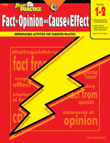 Power Practice: Fact or Opinion and Cause and Effect: Grades