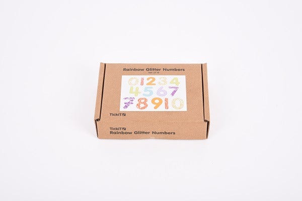 Rainbow Glitter Numbers