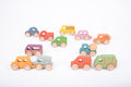 Rainbow Wooden Vehicles Set of 12
