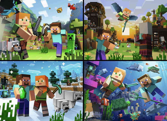 Ravensburger Minecraft 4x100 piece Puzzles