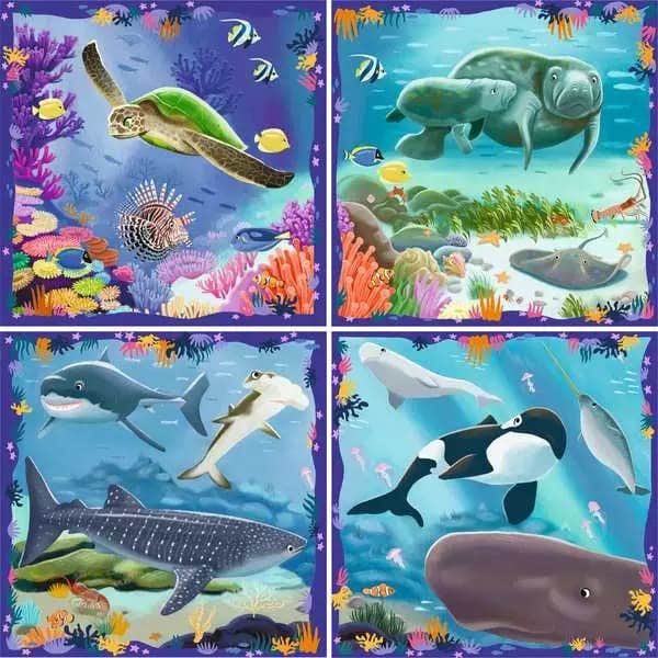 Ravensburger Puzzle Up Ocean Life 64/72/81/90 piece
