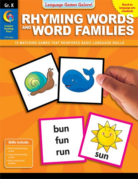 Rhyming Words And Word Families Language Games Galore Ebook