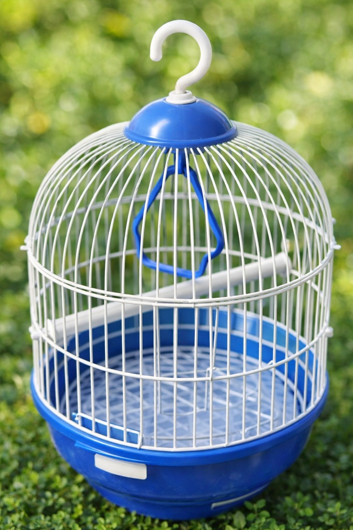 Round Parrot Cage with Feeder & Hook — main