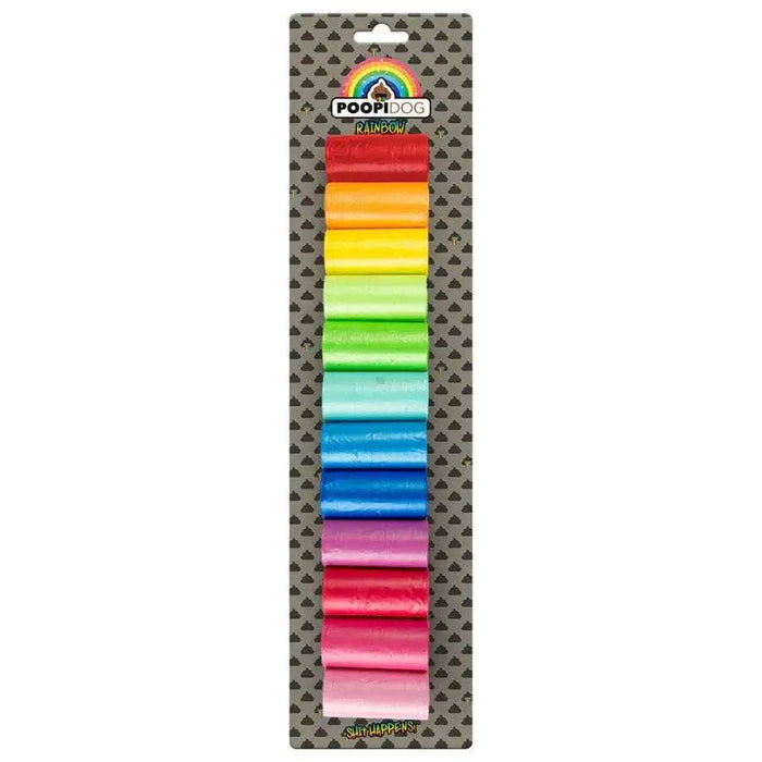 Sacs ramasse-crottes multicolores arc-en-ciel épais pour chiens