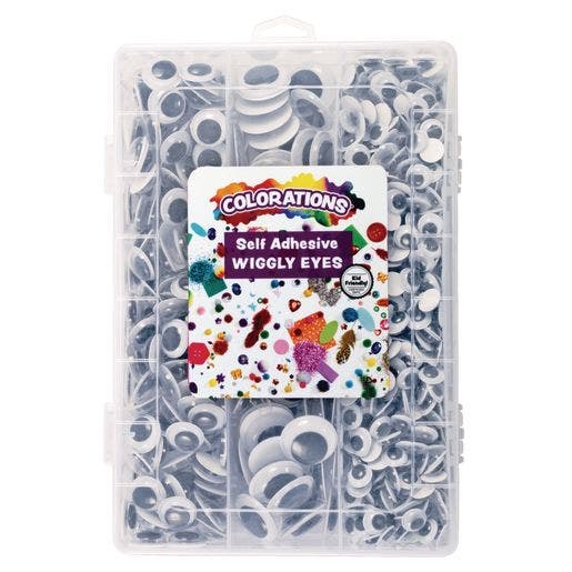 Self Adhesive Wiggly Eyes In Tray 875 Pc