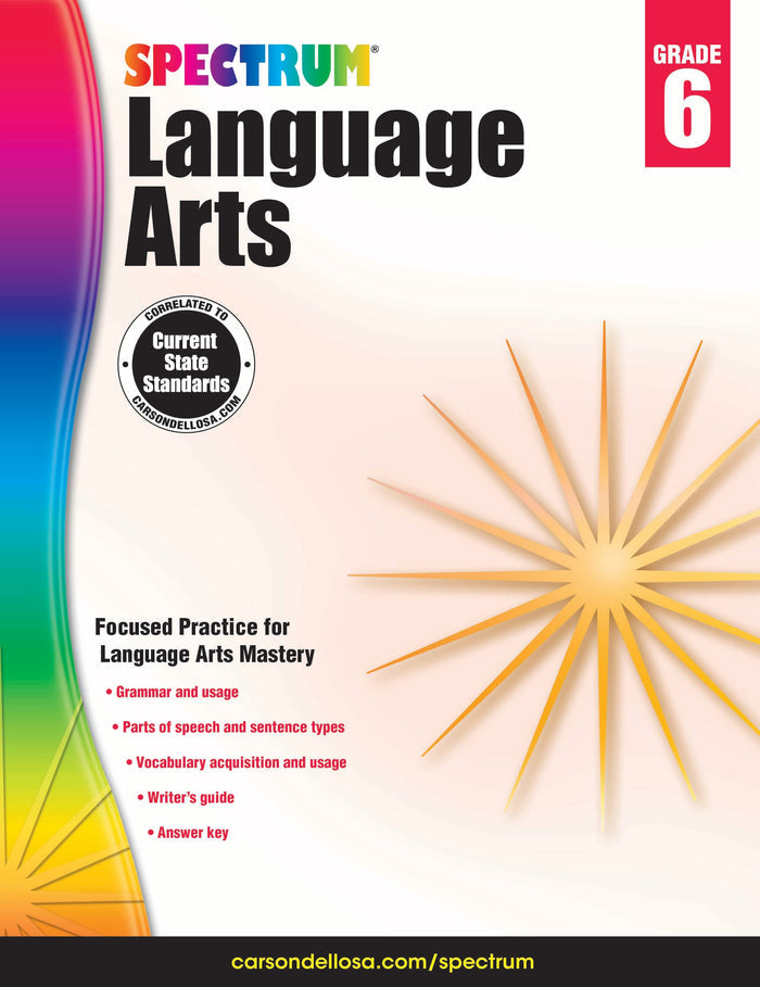 Spectrum Language Arts Grade 6 Ebook