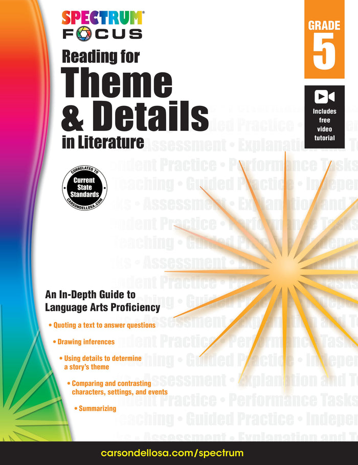 Spectrum Reading For Theme And Details In Literature Ebook