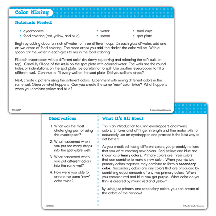 Up-Close Science Eyedroppers and Spot Plates Activity Set