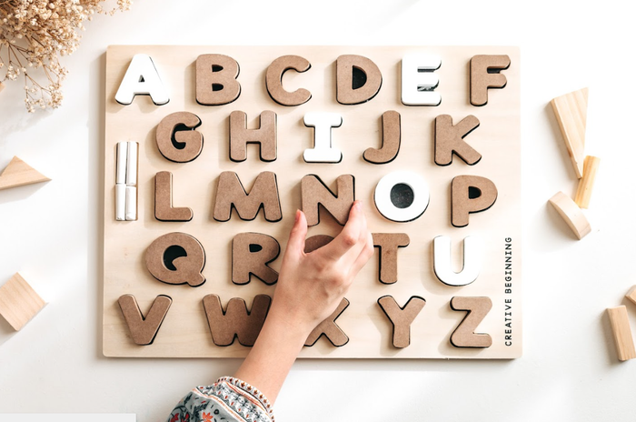 Uppercase Alphabet Chalkboard Puzzle