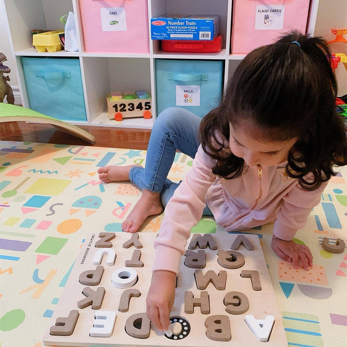 Uppercase Alphabet Chalkboard Puzzle