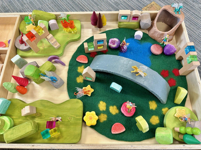 Wooden Building Gem Blocks 40 pc