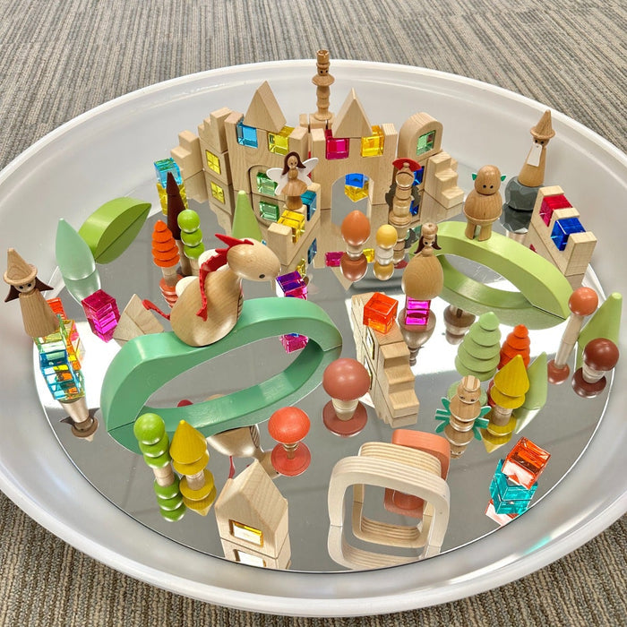 Wooden Building Gem Blocks 40 pc