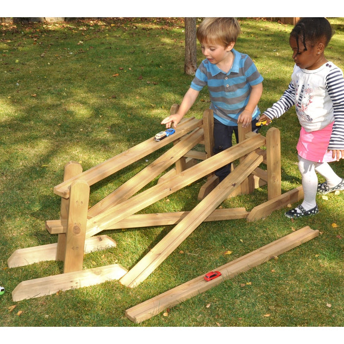 Wooden Chutes And Stands 9 pack