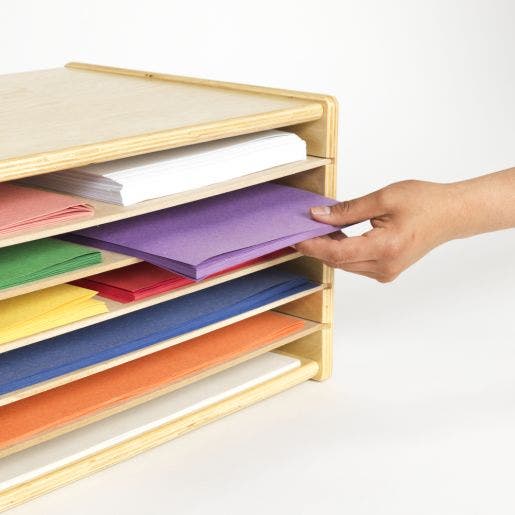 Wooden Construction Paper Storage