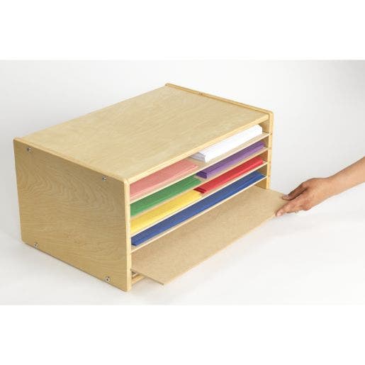 Wooden Construction Paper Storage
