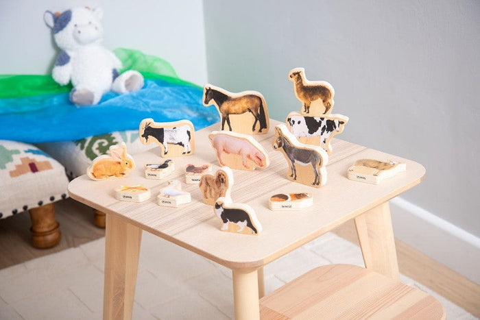 Wooden Domestic Animal Blocks