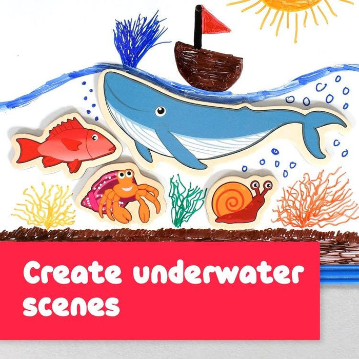 Wooden Magnets - Sea Life