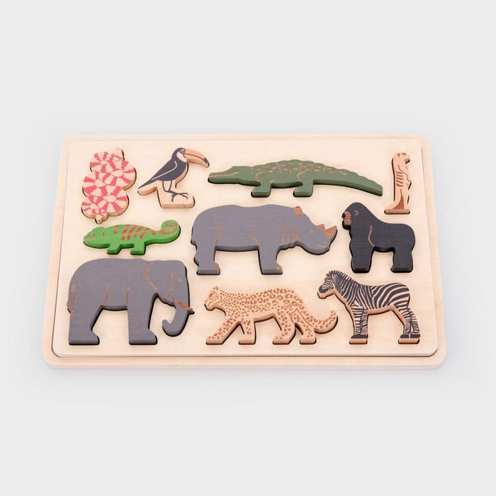Wooden Safari Animal Layer Puzzle