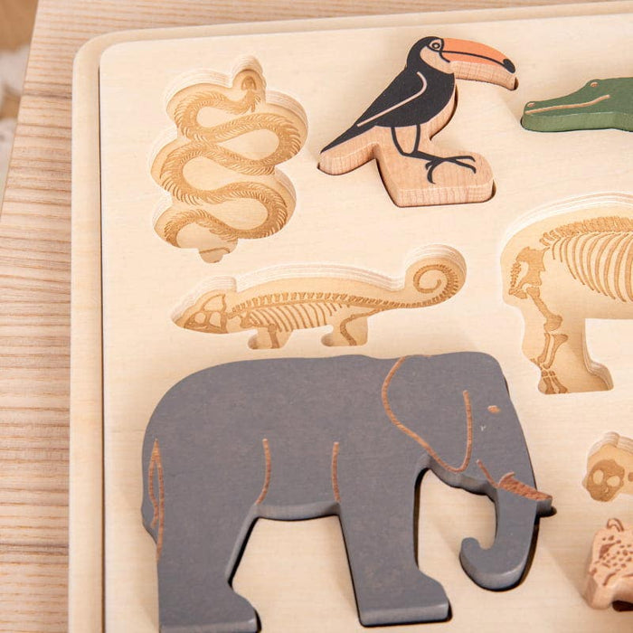 Wooden Safari Animal Layer Puzzle