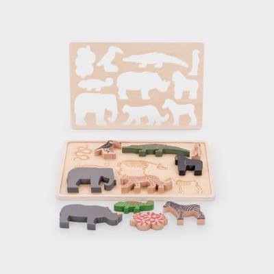 Wooden Safari Animal Layer Puzzle