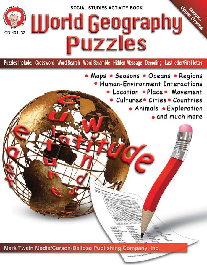 World Geography Puzzles Ebook